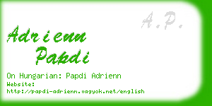 adrienn papdi business card